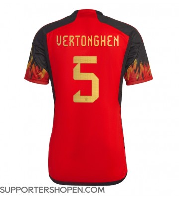 Belgien Jan Vertonghen #5 Hemma Matchtröja VM 2022 Kortärmad